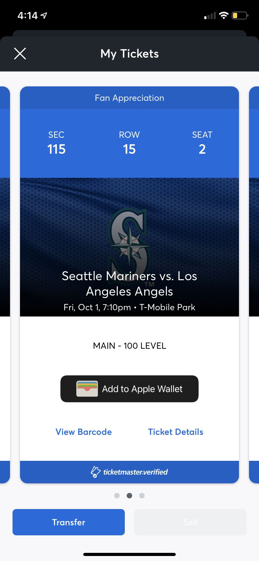 Mariners Tickets