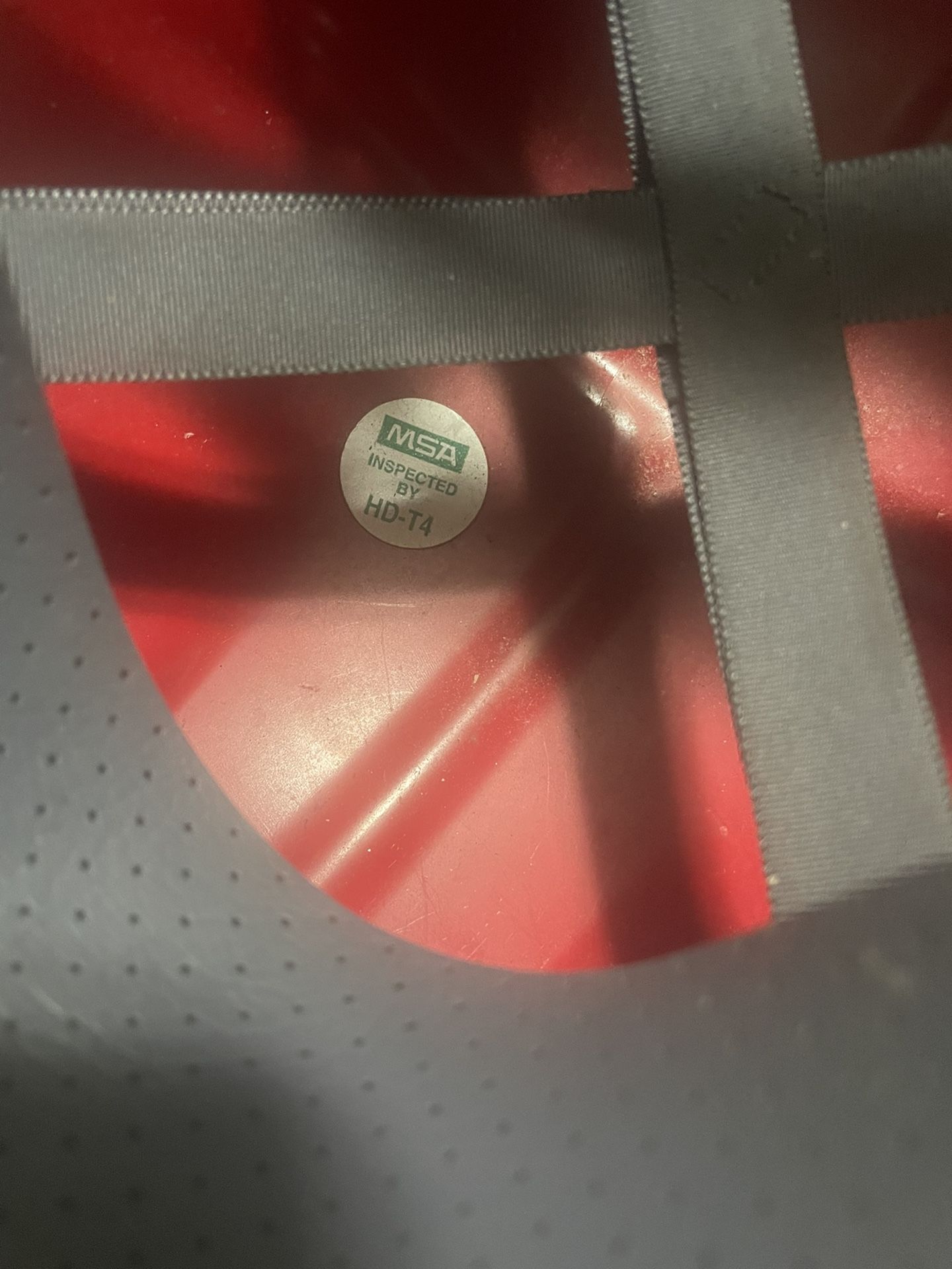 Msha Certified Red Underground Helmet