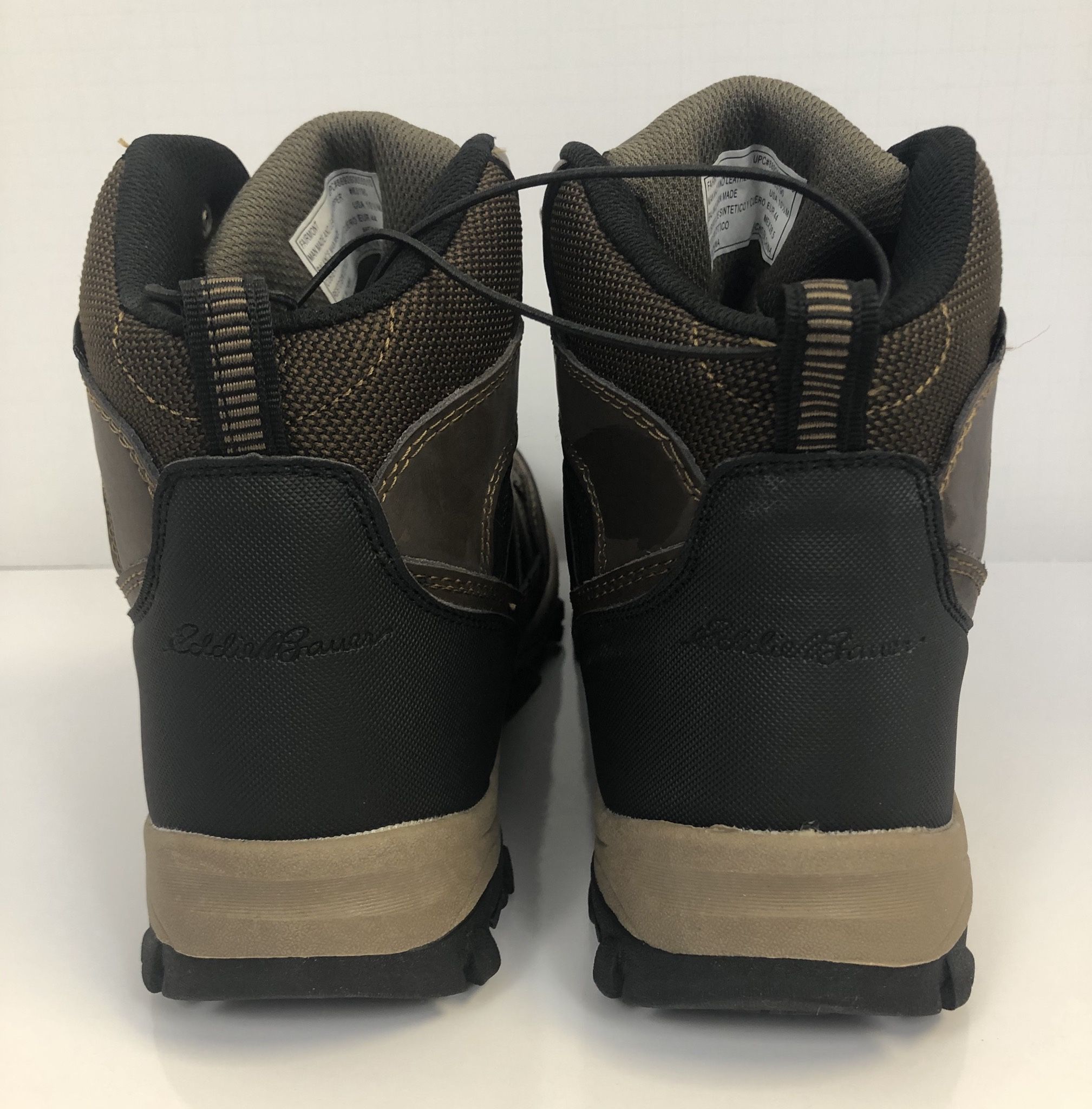 New in Box Eddie Bauer Men’s Fairmont Brown Hiking Boots Waterproof Size 12
