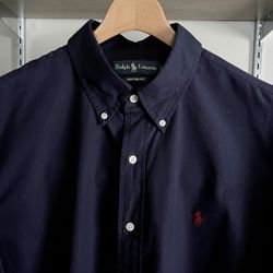 New! Mens Polo Ralph Lauren Button down Size XL retail $98 Custom fit. Lightweight classic. Color Navy blue with classic red pony. Thumbnail