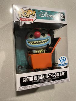 Clown Jack In The Box Cart Funko Pop Shop Exclusive Disney Nightmare Before Christmas Train 12 with protector NBC Thumbnail