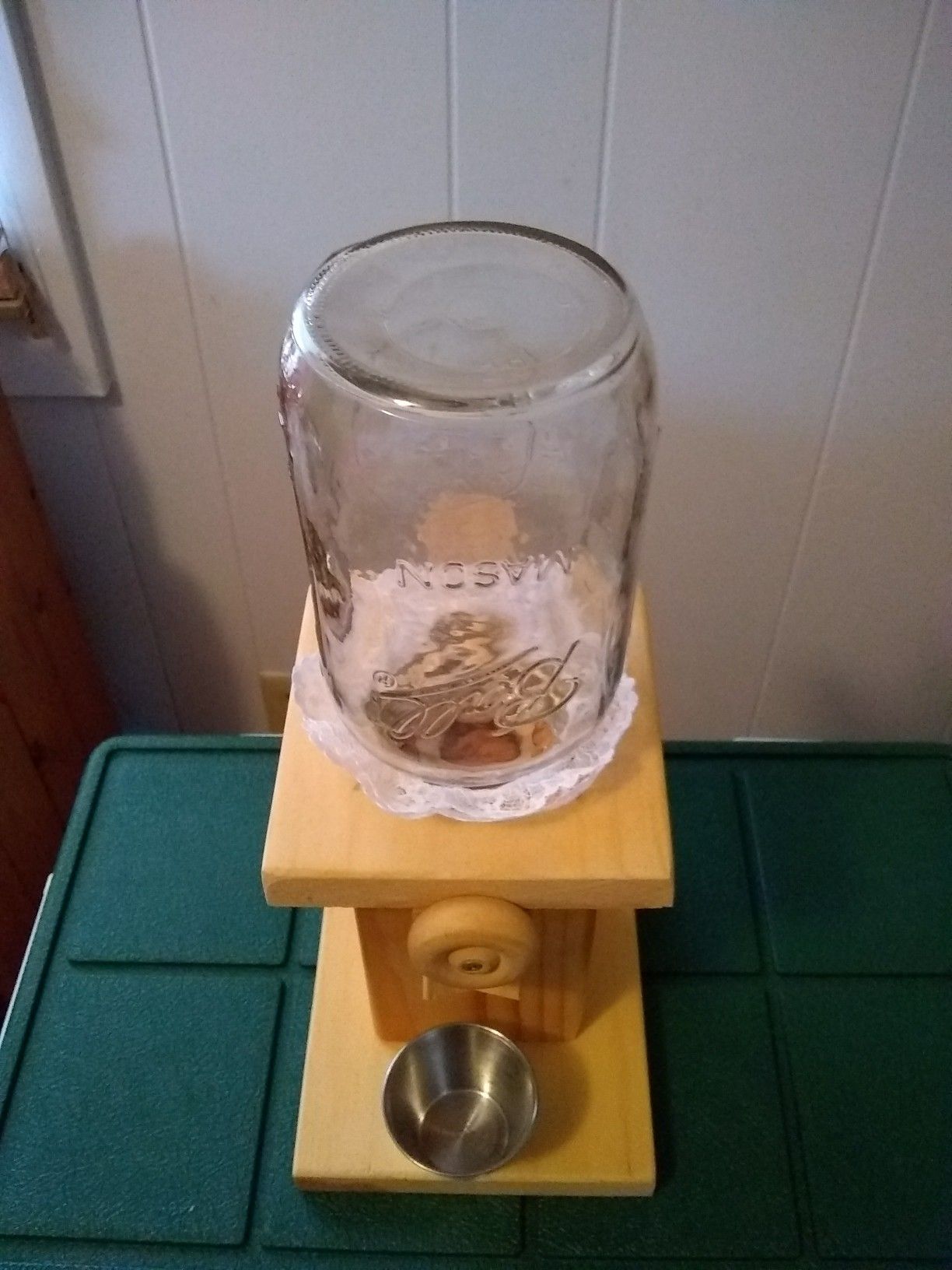 Homemade Ball Jar, candy dispenser
