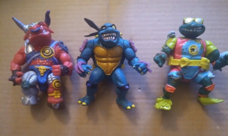 1990s Ninja Turtles Figures Lot Of 3