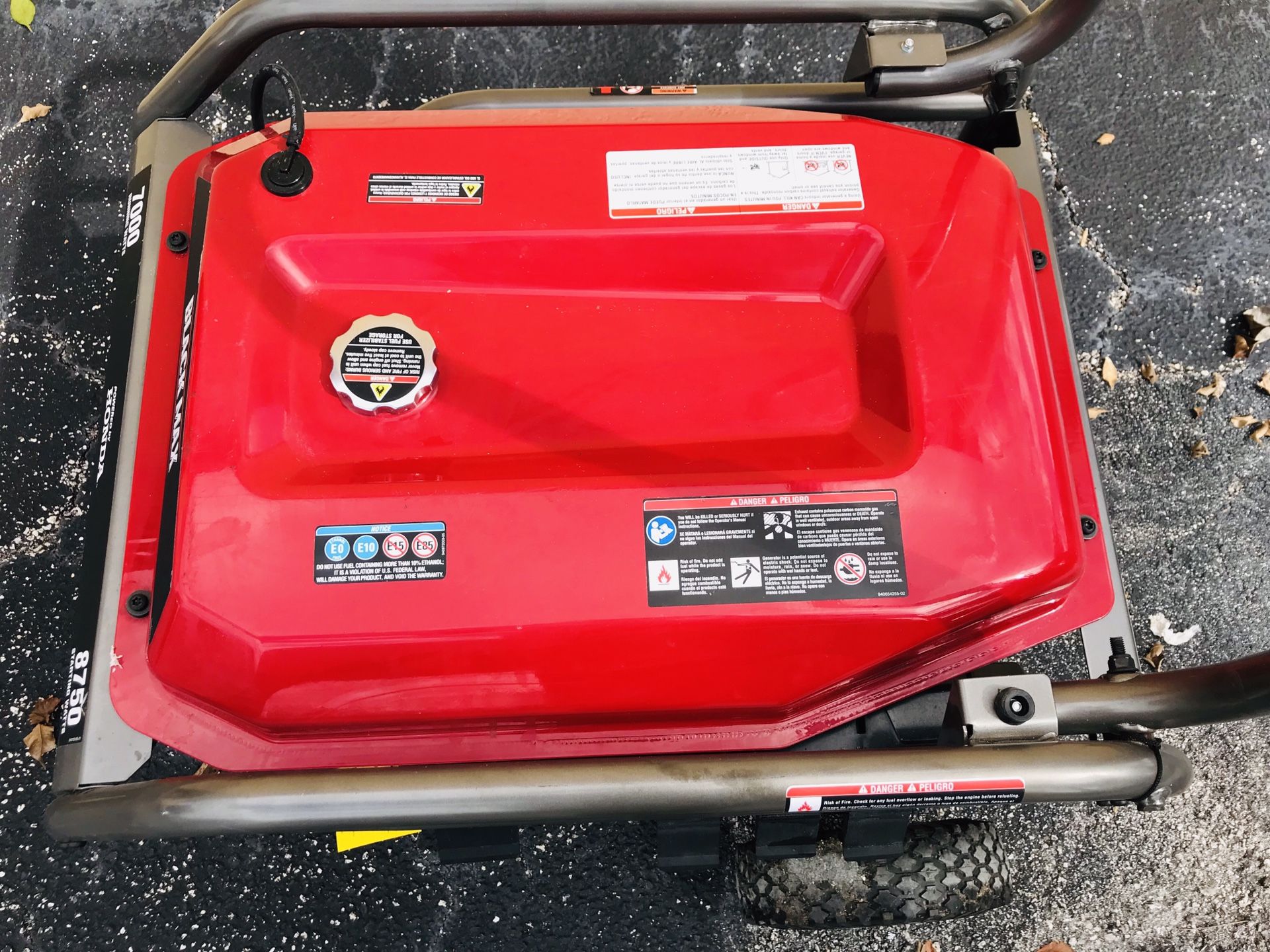 Honda black max generator 7000 running watts Electric start GX 390 for