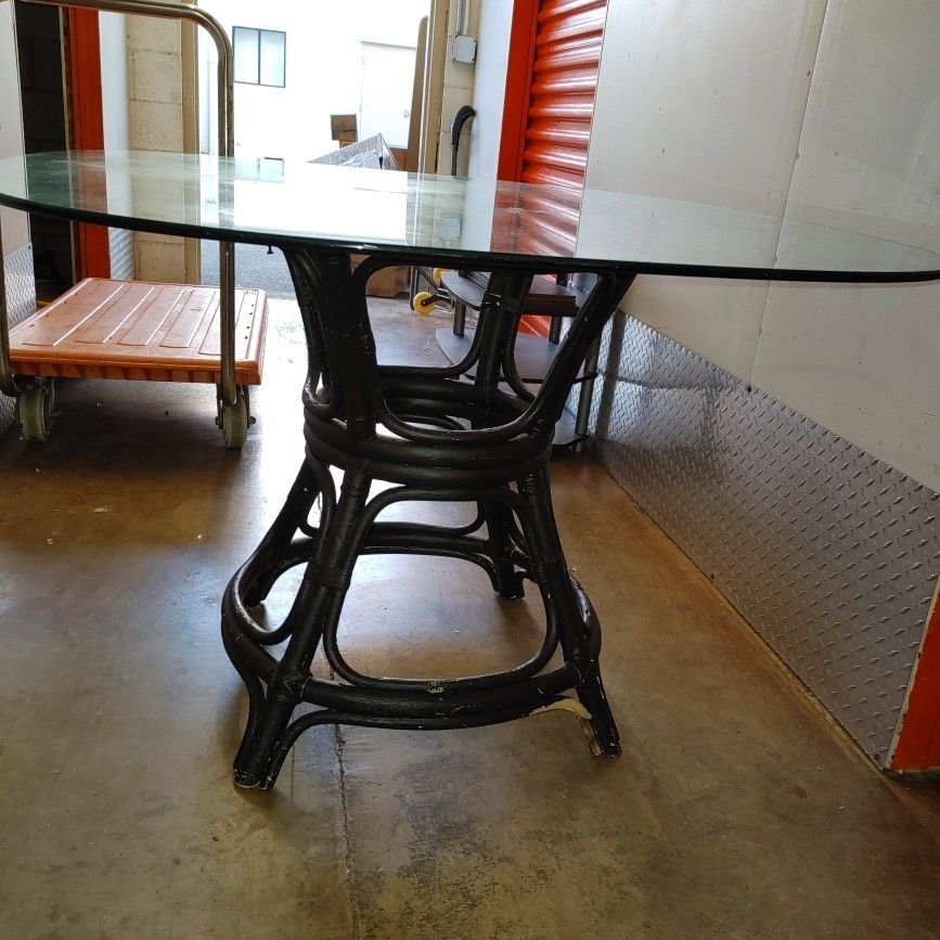 Strong Sturdy Glass Top Table