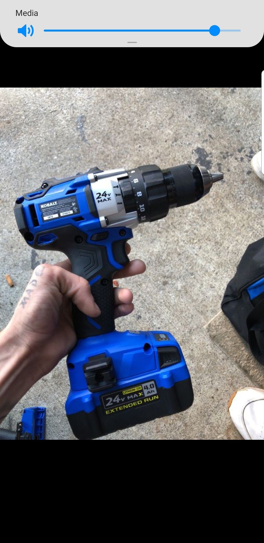 Kobalt 24v hammer drill. Lightly used. Comes with 4.0 a/h battery