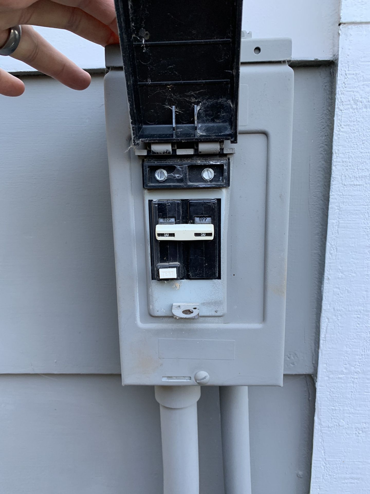 Hot tub breaker box and electrical connections