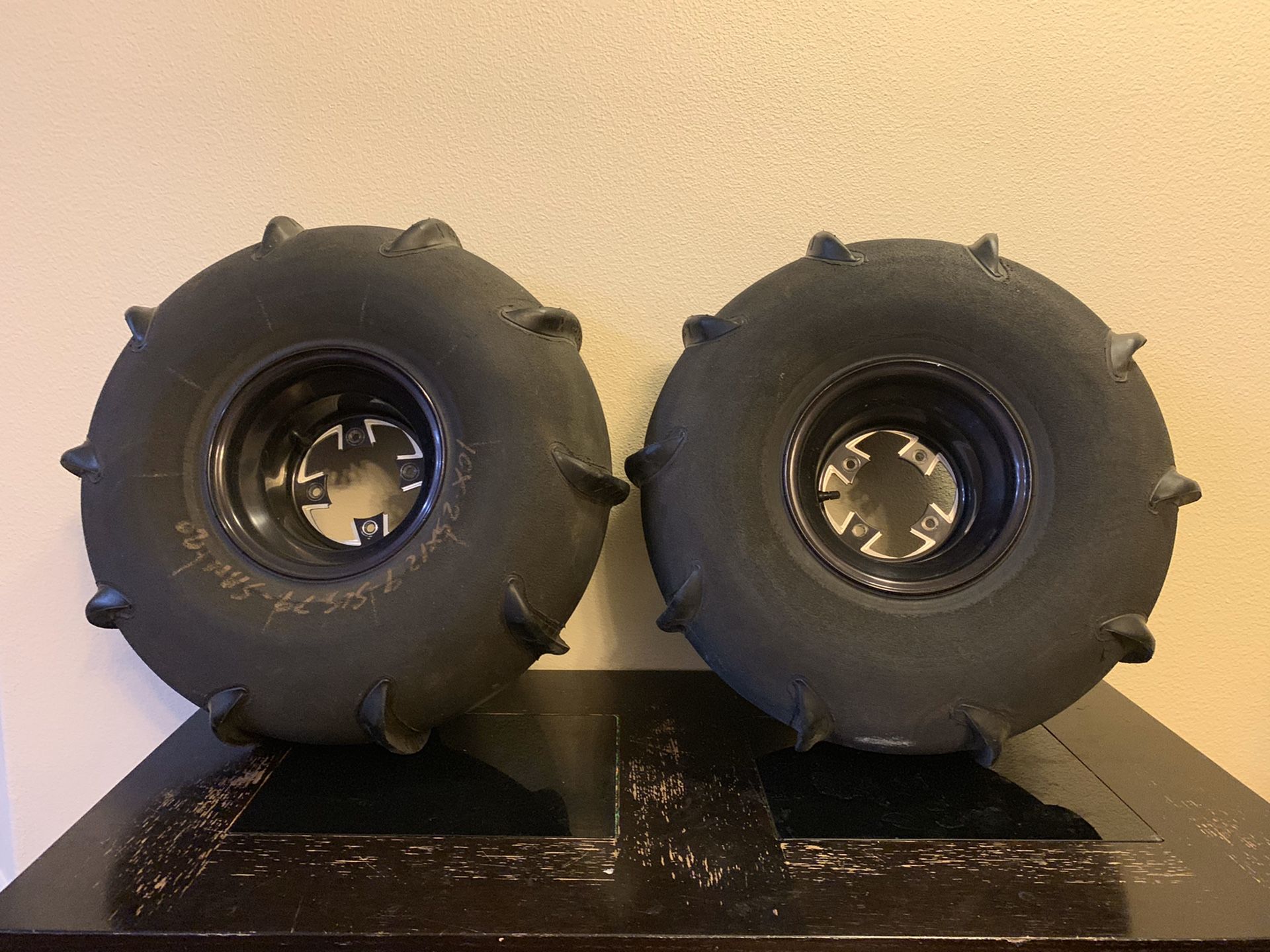 SKAT TRAK EXTREMES SAND TIRES PADDLE TIRES ATV TIRES WHEELS YAMAHA