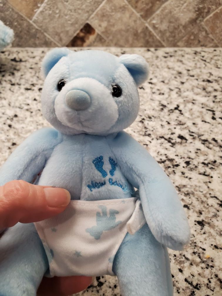 3 Blue Dog stuffed animals for baby