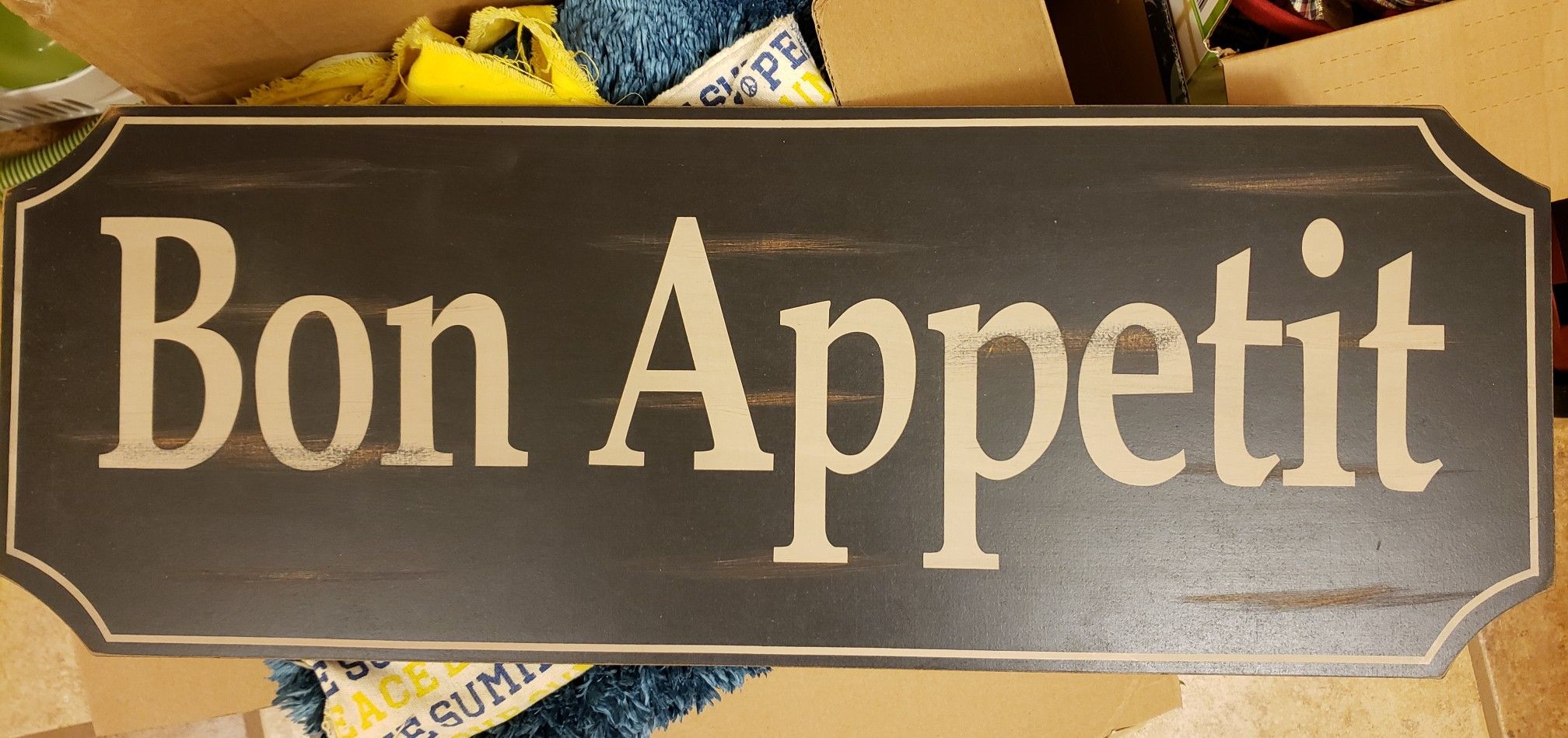 Wooden decorative sign