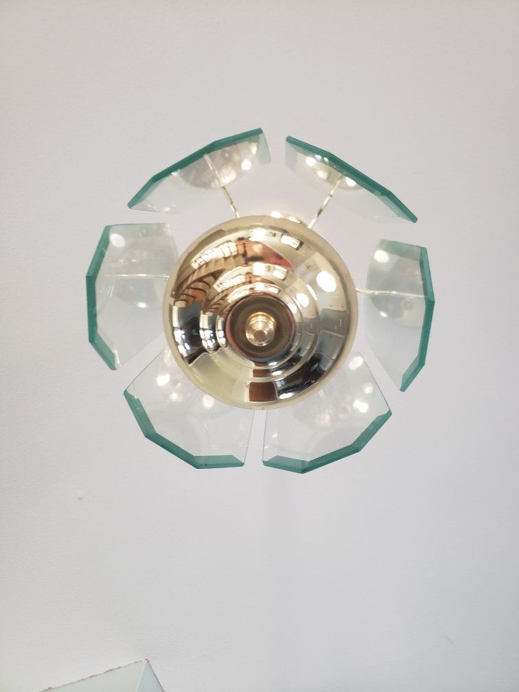 3 Light With 6 Glass Shade
