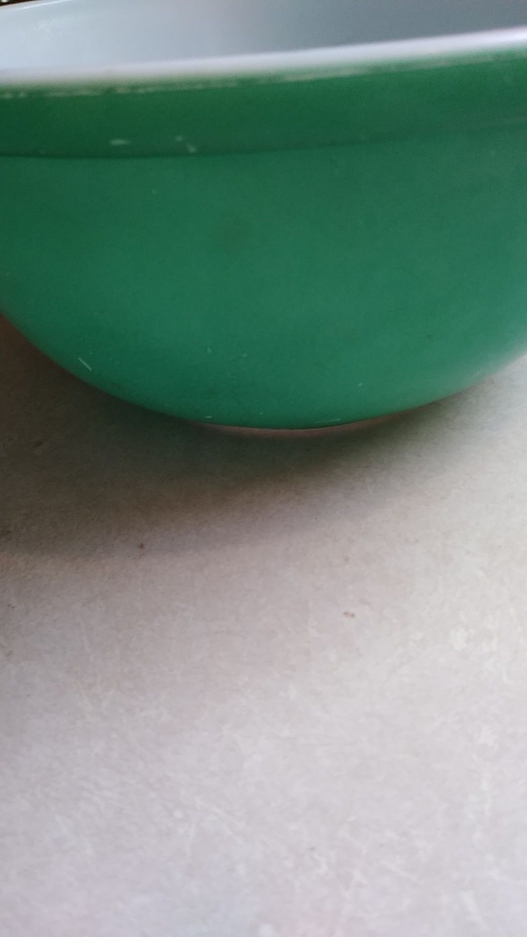 Medium size 403 Pyrex green bowl