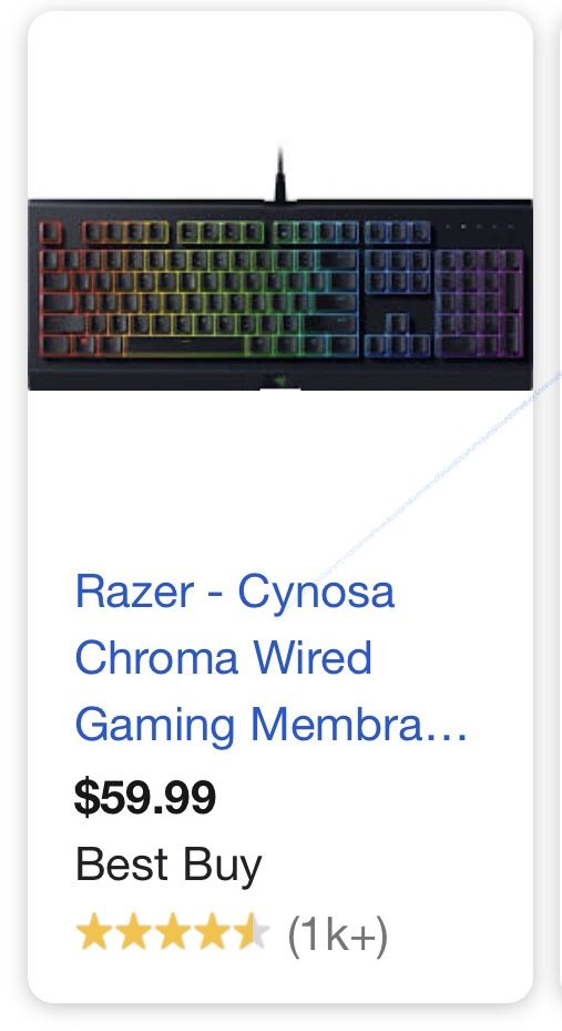 Razor keyboard new led