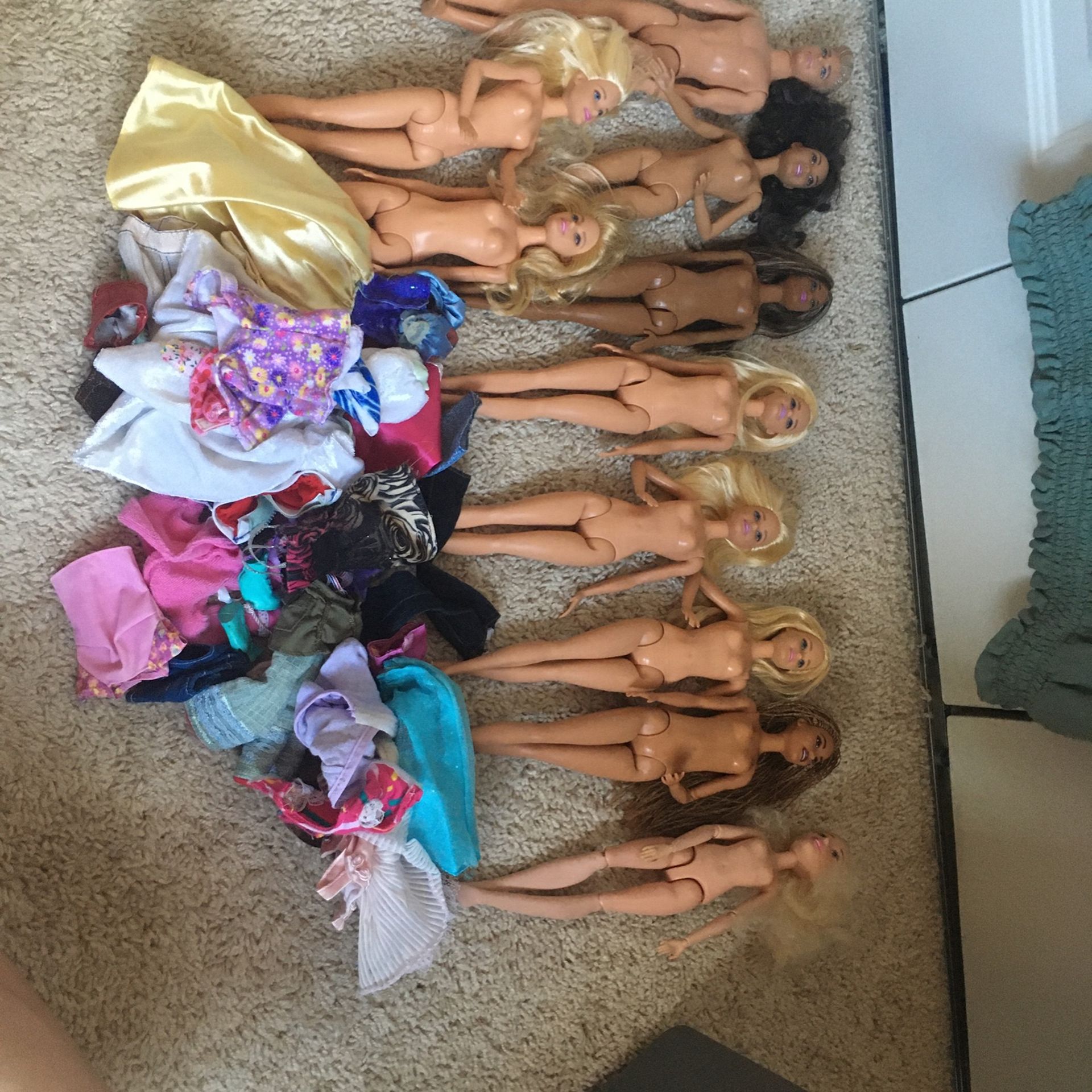 Barbies and clothes
