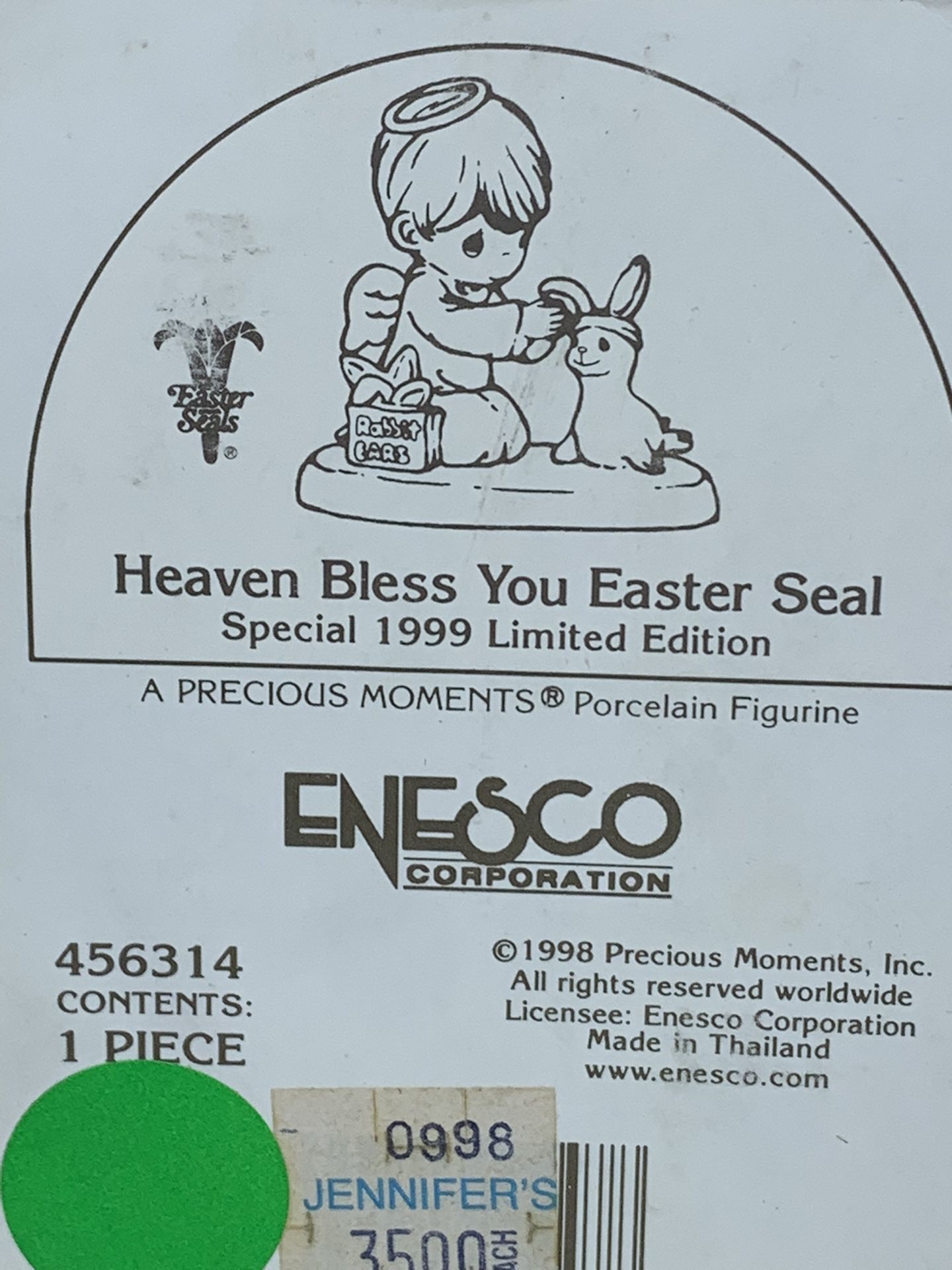 Precious Moments Heaven Bless You Easter Seal