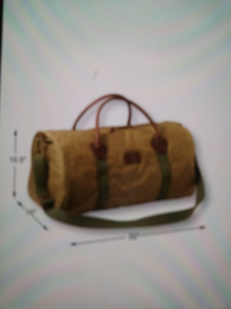 LL Bean Waxed Canvas Duffle bag weekender