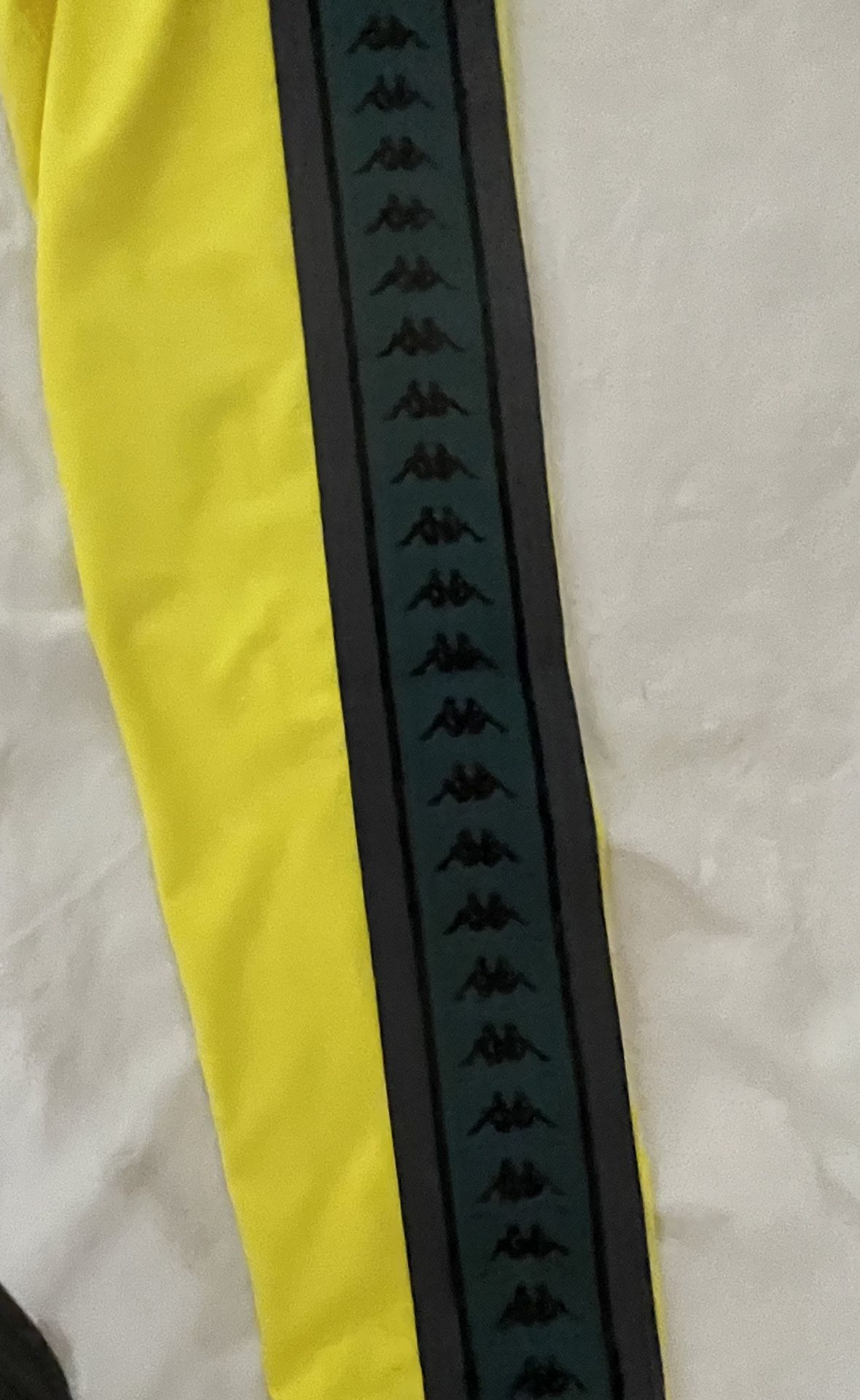 Women's Yellow Kappa 222 Banda Skin Leggings Size L
