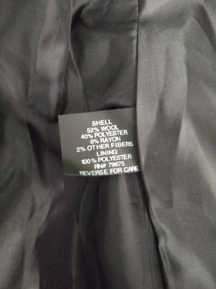 New Without Tags Avanti Women's Wool Coat Parka Jacket Medium Tall Charcoal Gray Zipper