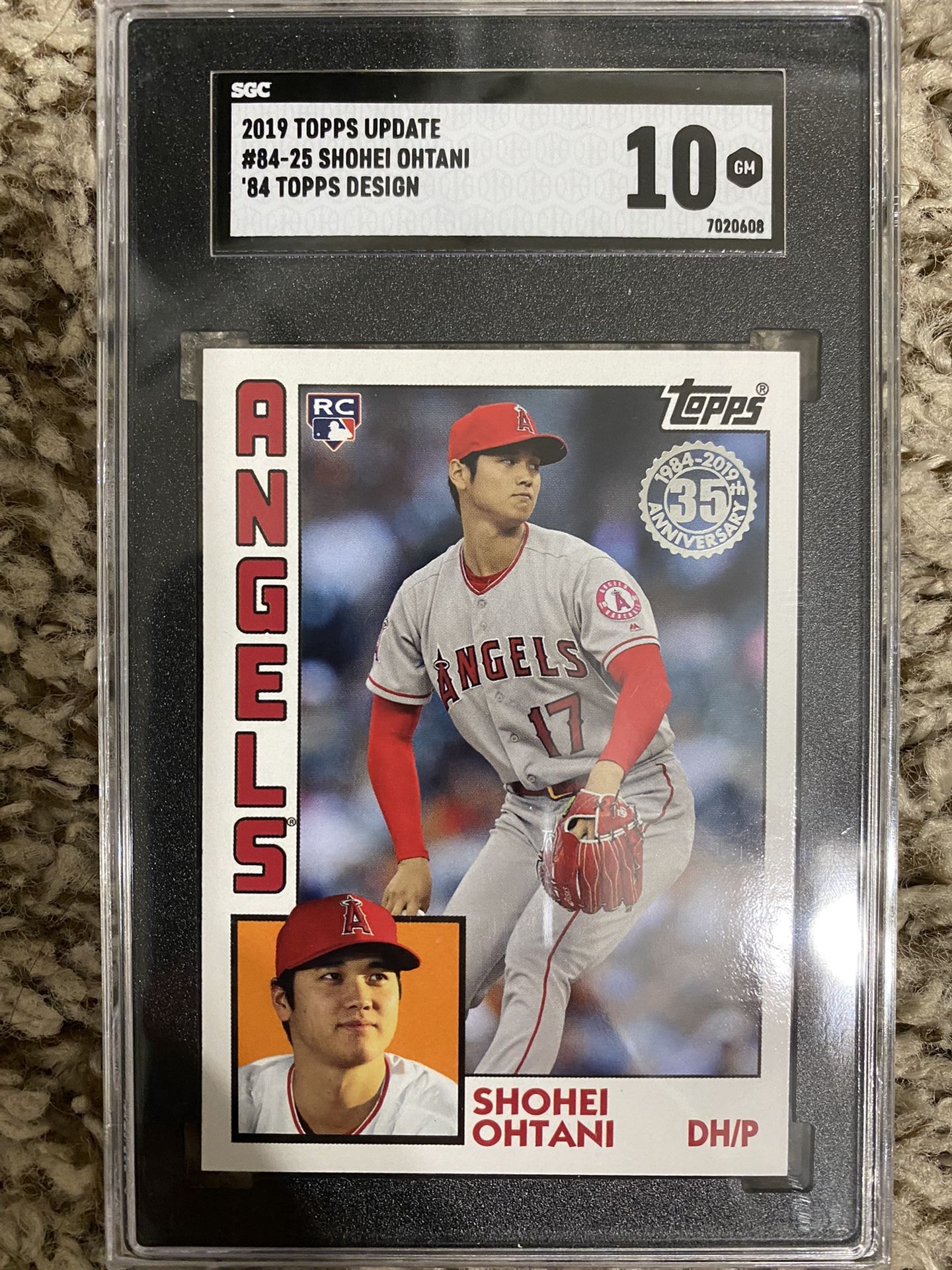 2019 Topps update Shohei Ohtani error RC 84-25 Pop 5 SGC 10 GEM