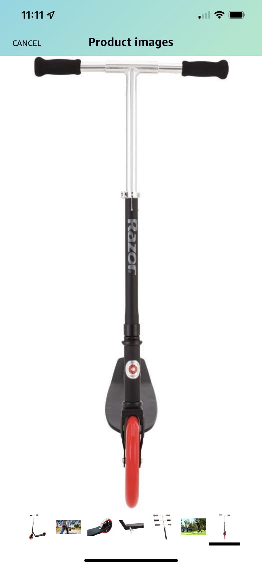 Two (2) Razor Carbon Lux Kick Scooter, Black/Red. Hardly used at all. $40 each or $70 for two