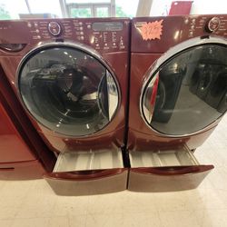 Kenmore Front Load Washer And Electric Dryer Set With Pedestal Used In Good Condition With 90day's Warranty  Thumbnail