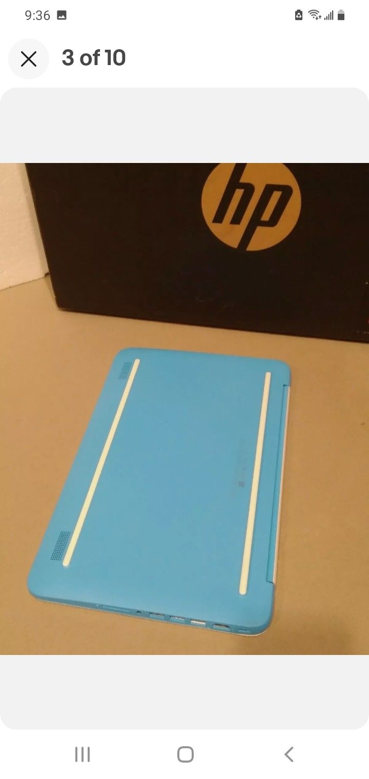 CUTE! WHITE & SKY BLUE HP STREAM 14 LAPTOP 32GB N3060 1.60GHz 10 S Mode GRADE A