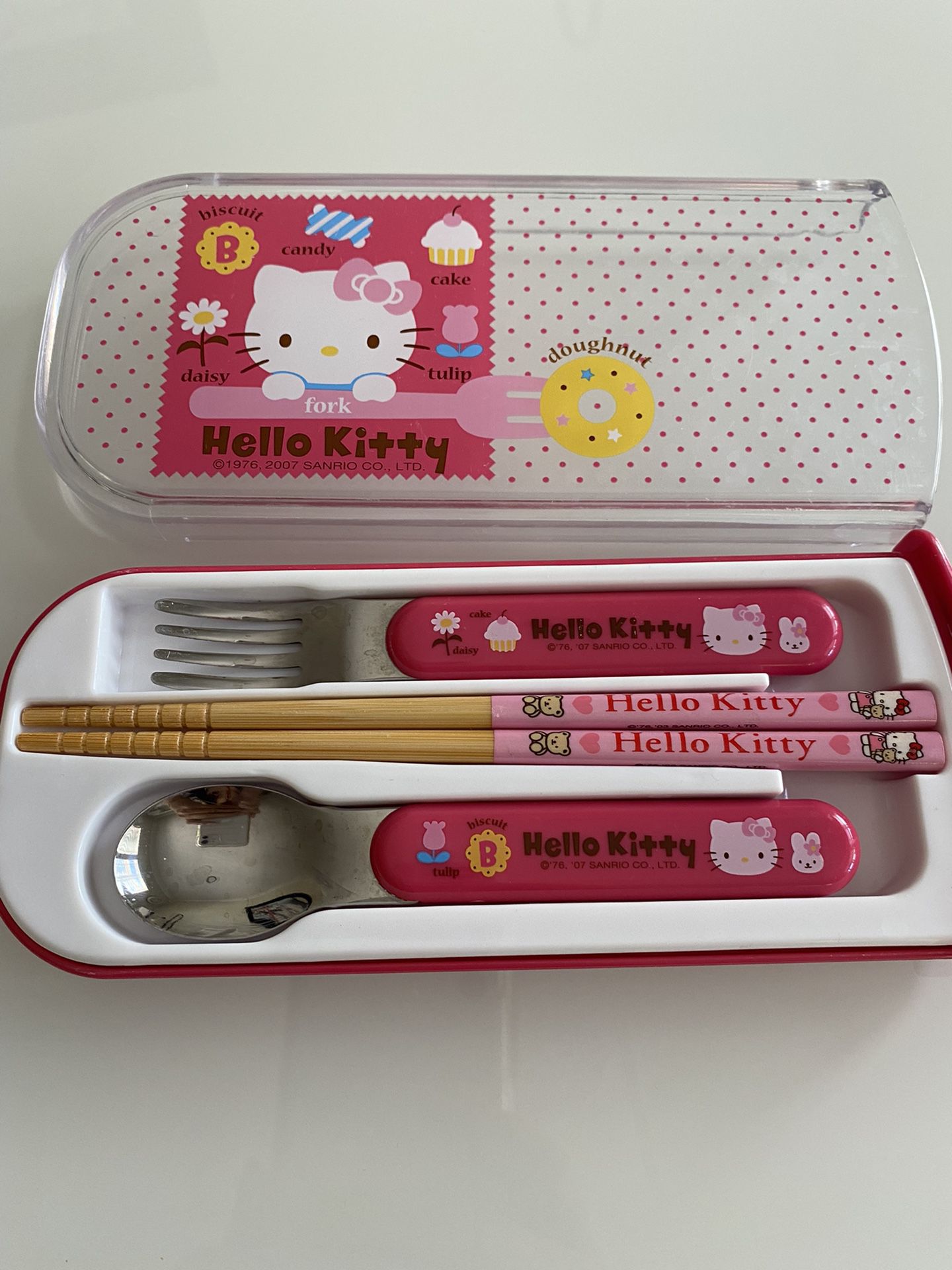 Sanrio Hello Kitty Fork,spoon,chopsticks Set