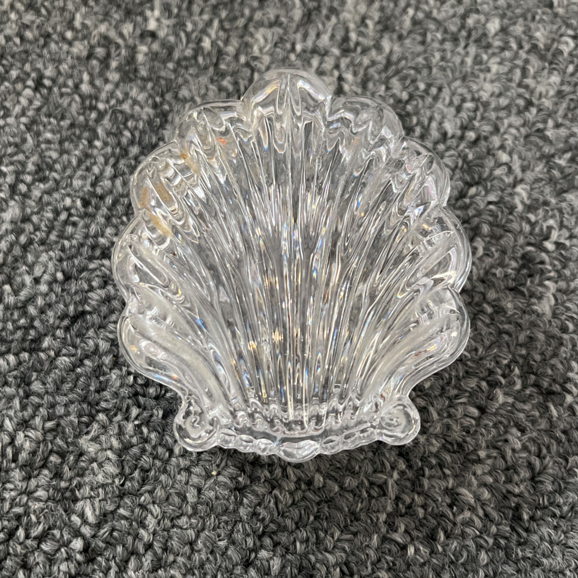 vintage Seashell Glass Trinket/Jewelry Holder
