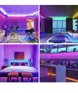 90Ft Waterproof RGB Color Changing Led Light Strips SMD 5050 LED Strips with Remote Led Lights for Bedroom Kitchen Home Decoration Thumbnail