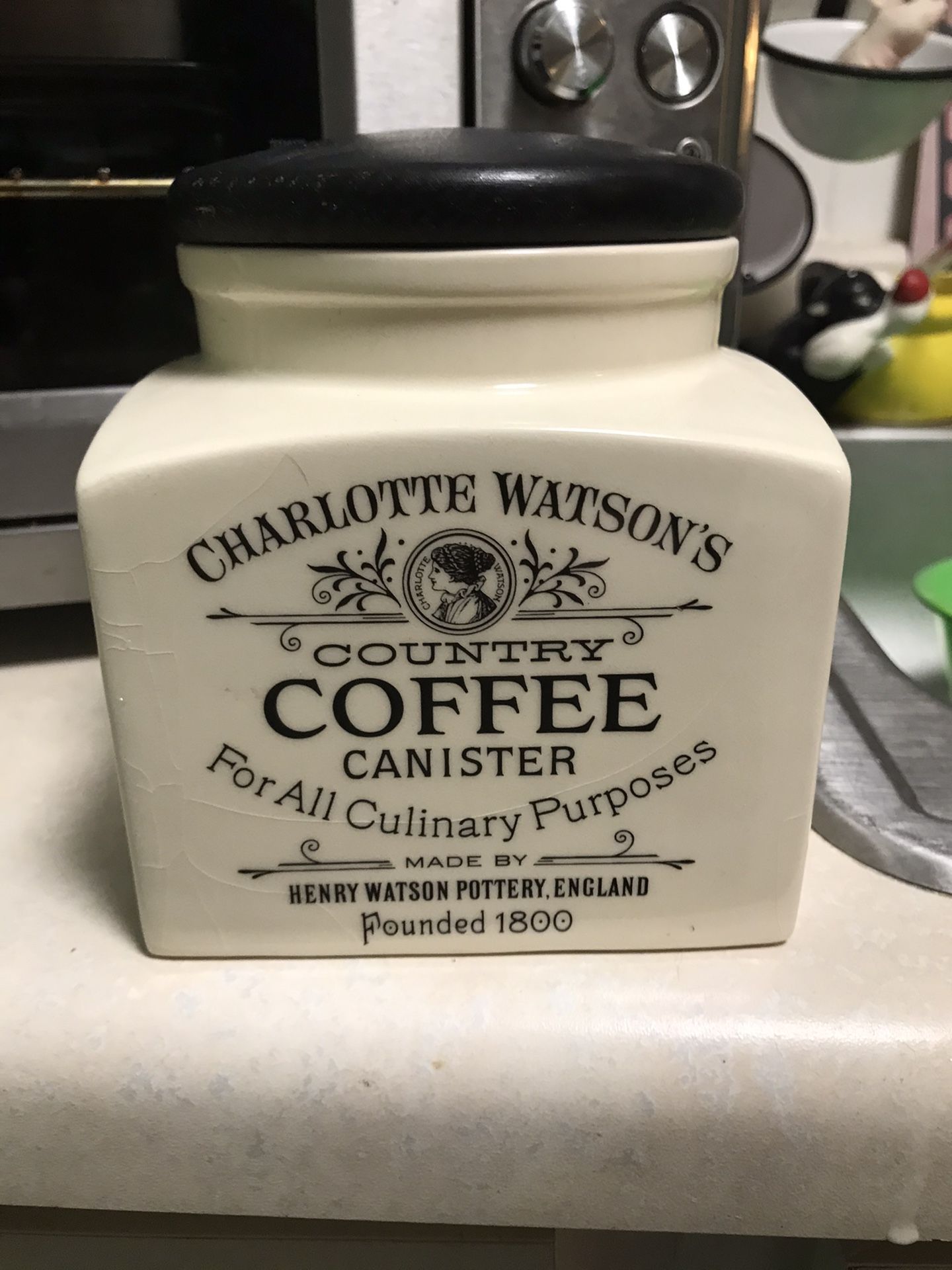 Glass coffee container paid a lot asking $15