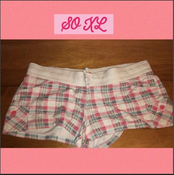 Cute Pink Women's XL Plaid SHORTS w/ pockets PICK UP ONLY IN CHALMETTE