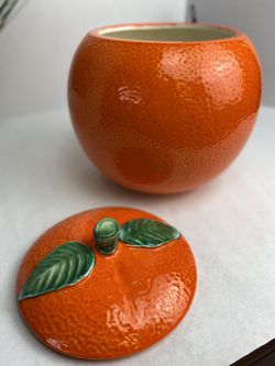 Vintage Orange Cookie Jar 🍊 Thumbnail