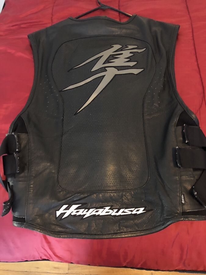 Leather motorcycle vest icon Hayabusa