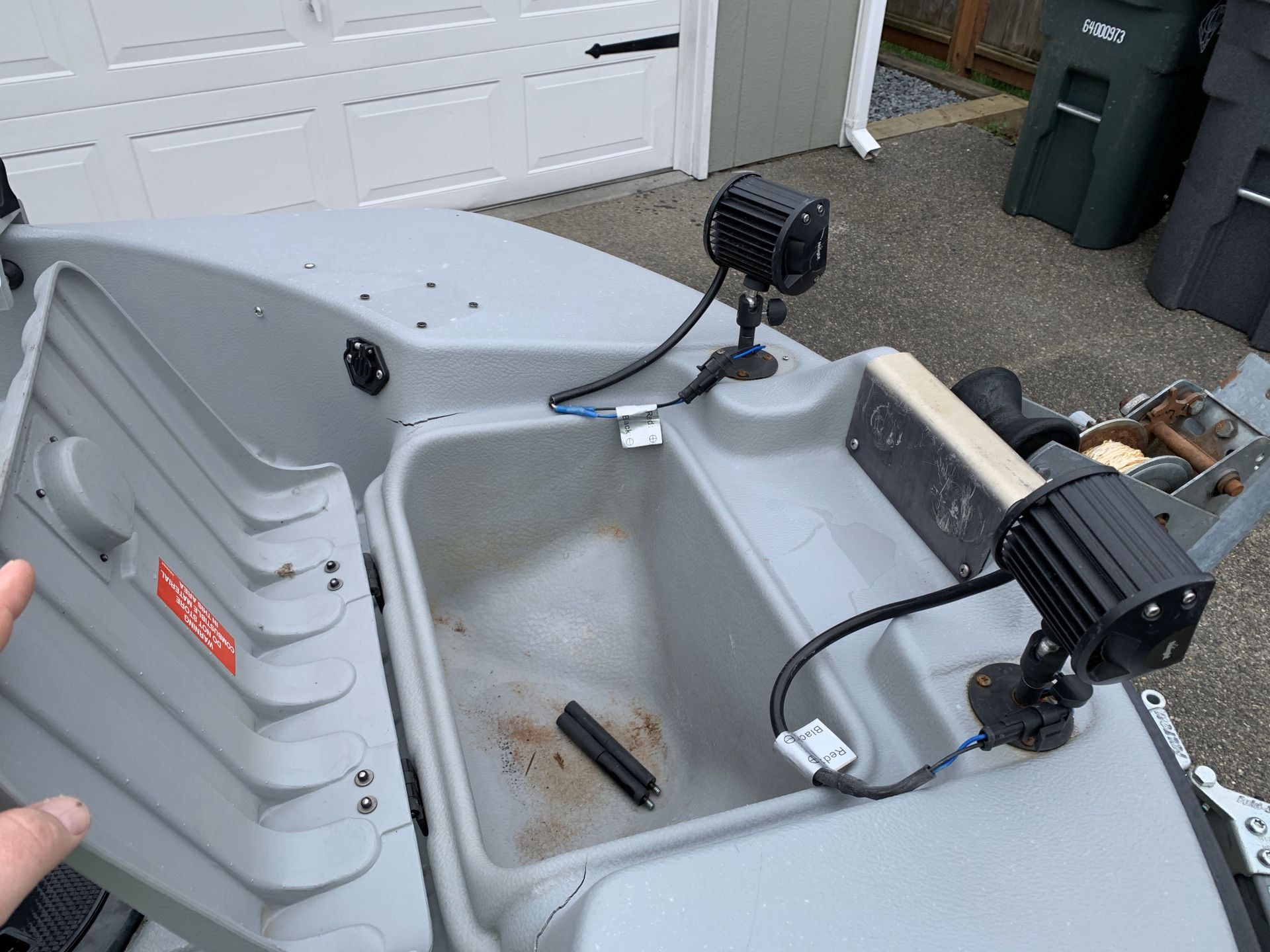 Bass Tender 11.3 Plastic Bass Fishing Boat & Trailer for Sale in Sumner