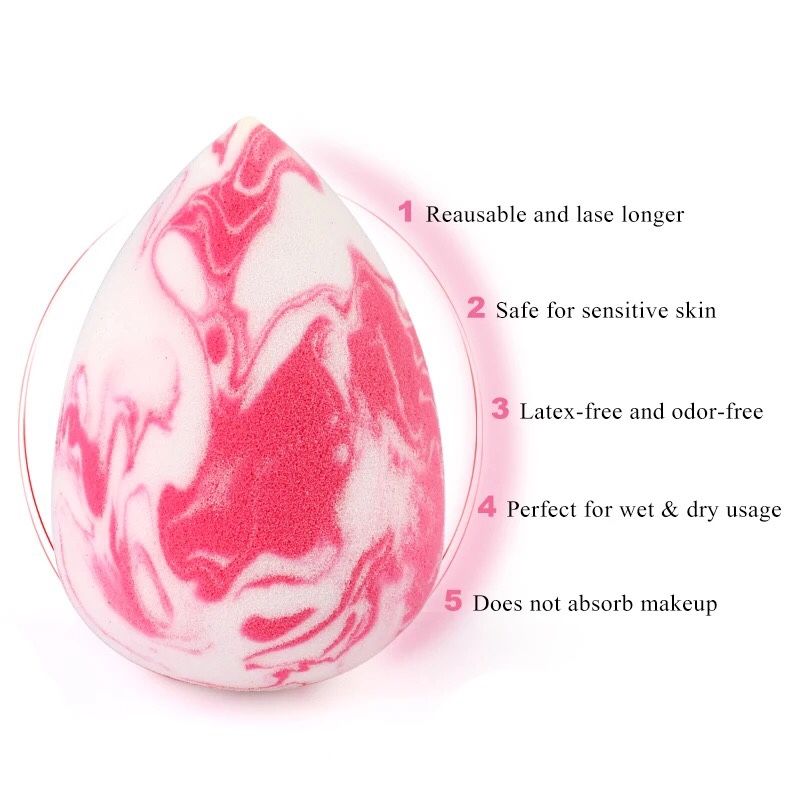 New Unused x3 Beauty Makeup Blender Sponges Pink & Purple