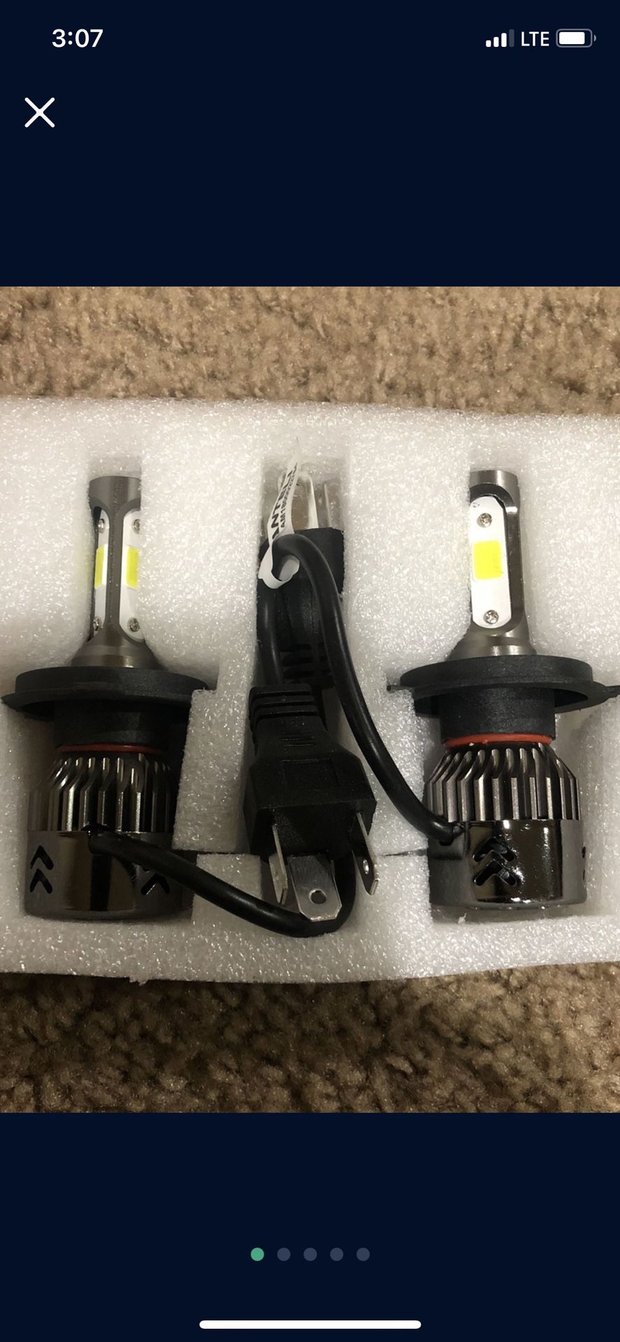 H4 9003 LED Headlights  Replacement Bulbs 