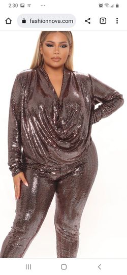 Brand New Never Worn It Was To Big..brand Is Fashion Nova All That Glitters Copper Outfit Size Large Thumbnail
