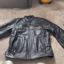 Leather Harley Davidson Jacket Reflective  Thumbnail
