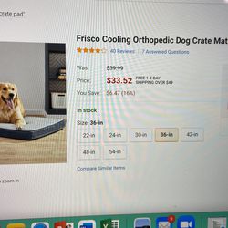 Frisco Cooling Orthopedic Dog Crate Mat Thumbnail