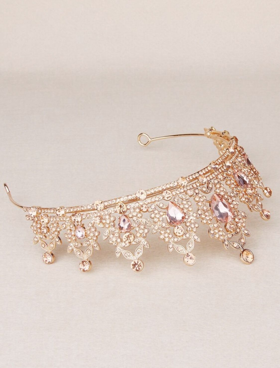 Rose gold Sparkle Rhinestone Crown Tiara