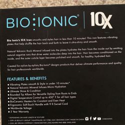 Bio Ionic 10x Pro Styling Iron 1” With Ceramic Plates Thumbnail