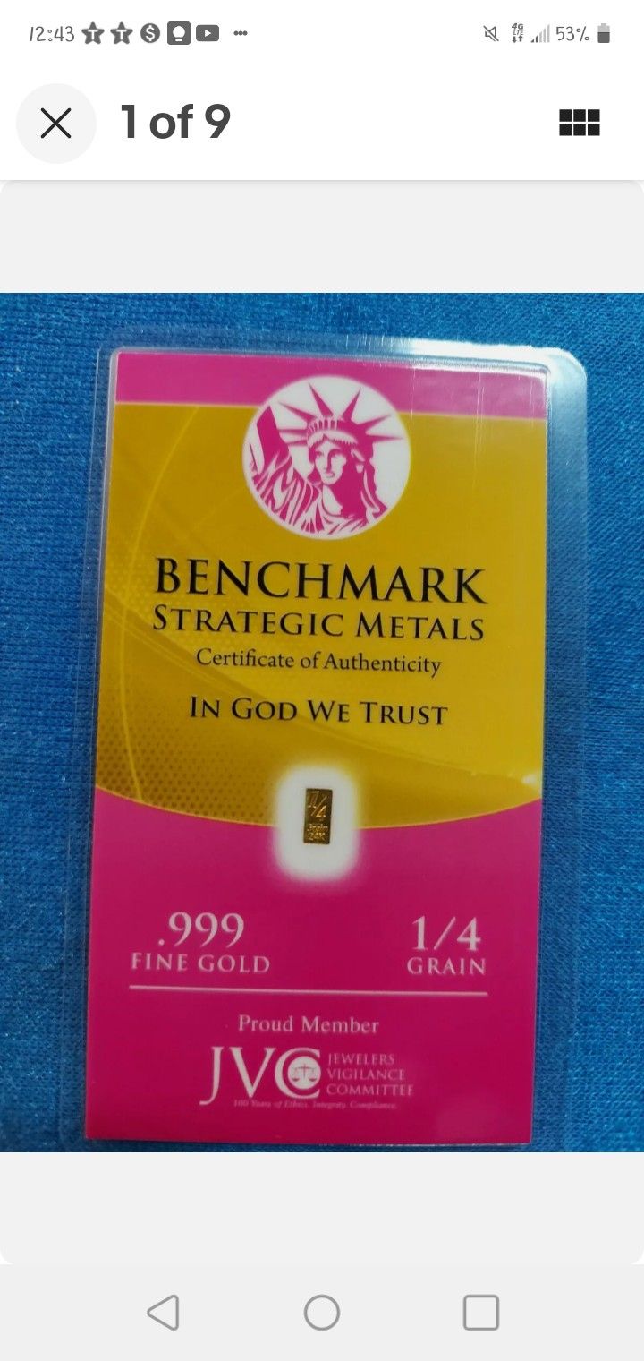 Gold .999 Fine Gold