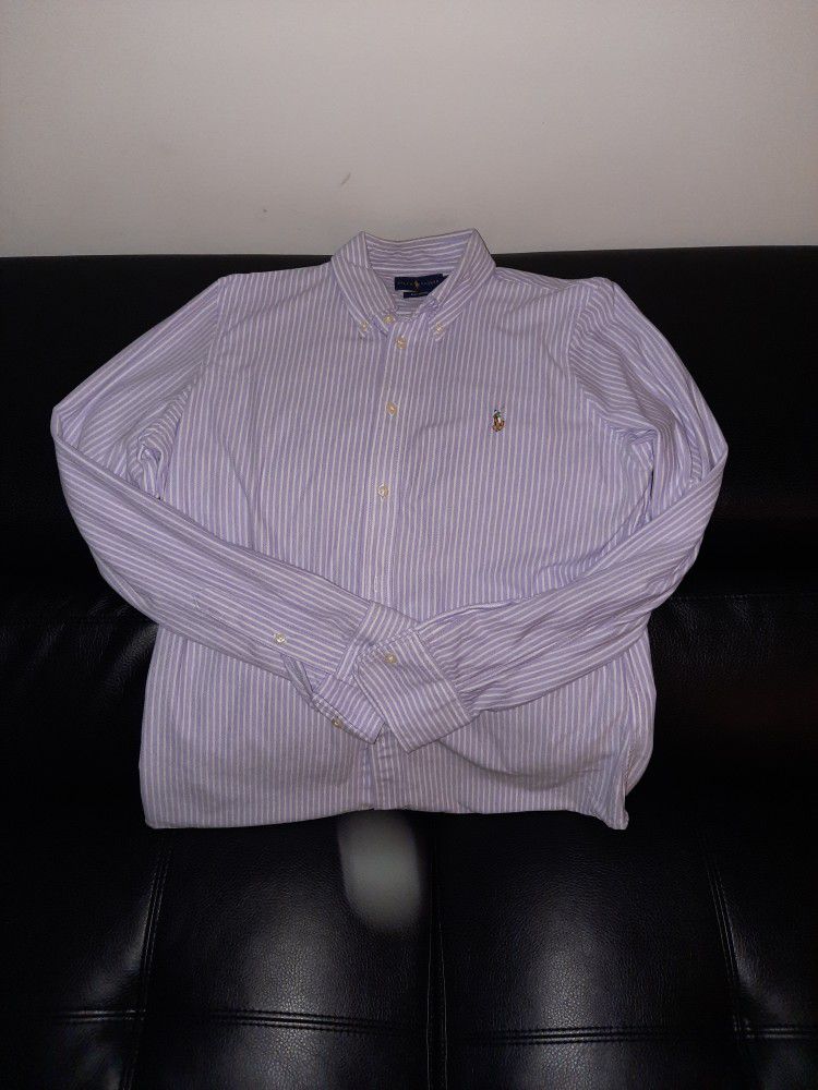 Ralph Lauren Knit Oxford Long Sleeve Dress Shirt