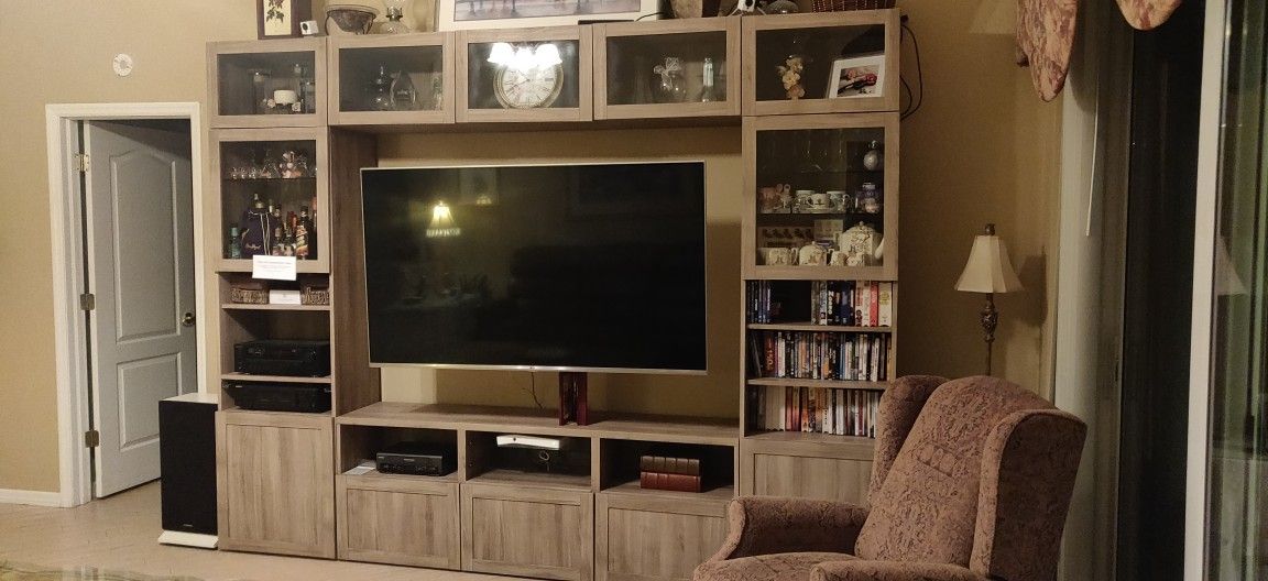 FREE 6 Pcs Detachable Entertain Ctr, Already Took Down Apart, Ready To Go. Pick Up Only. Can Be Sold Separately. FREE. Needs Gonna By Mon 10/18. No TV