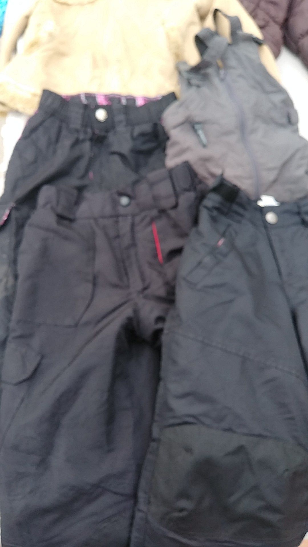 Snow overalls, pants and jackets size 4 toddlers