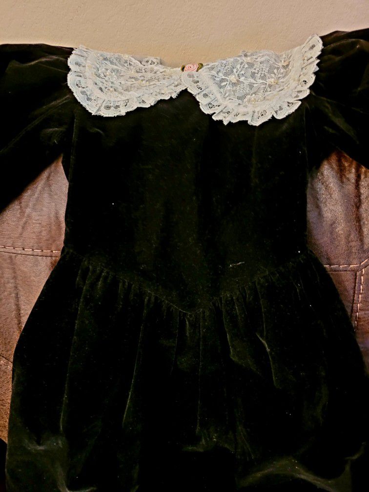 2 Black Velveteen Toddler HOLIDAY Dresses
