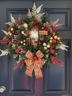 Christmas wreath door decor Thumbnail