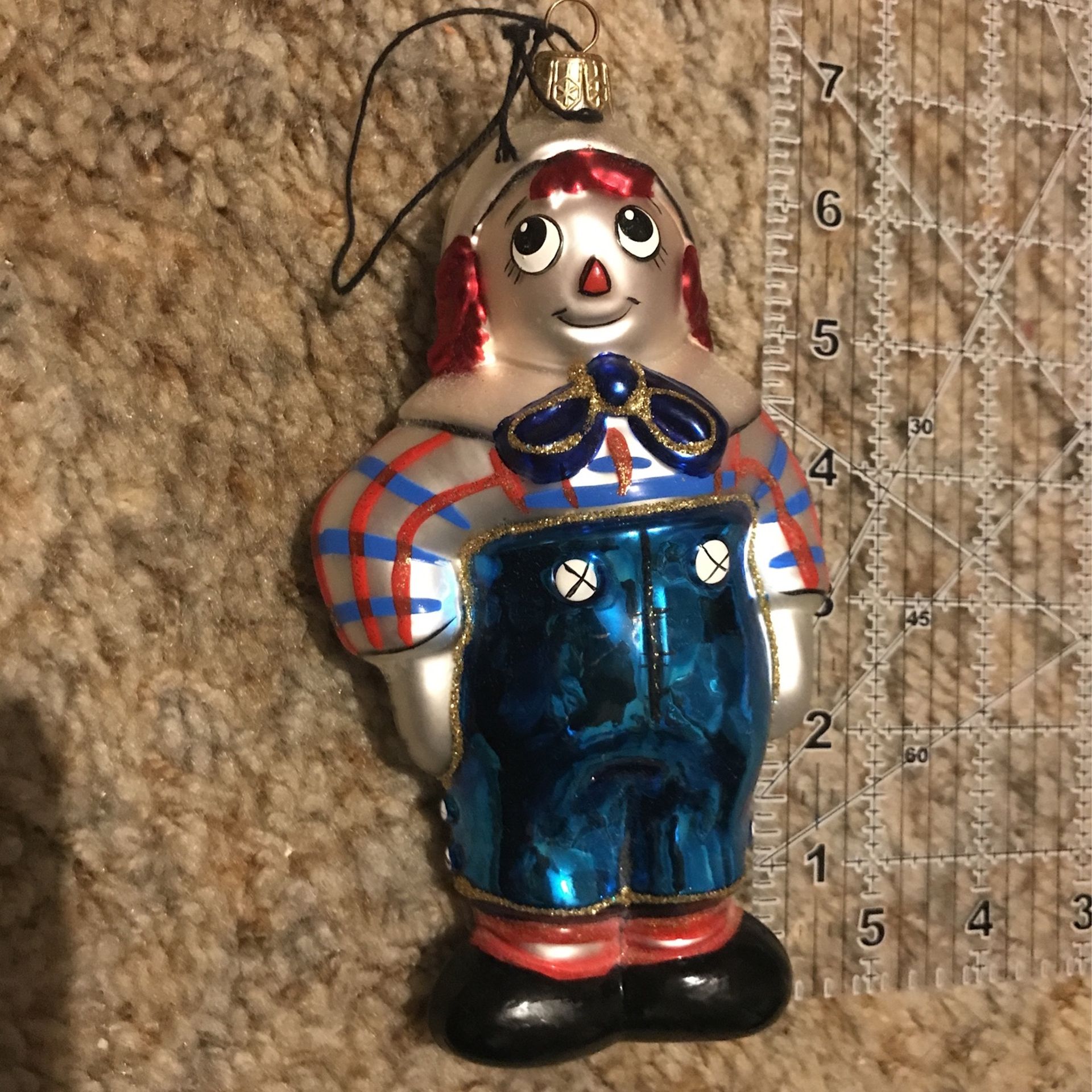 Kurt S. Alder’s Raggedy Andy Glass Handmade Ornament