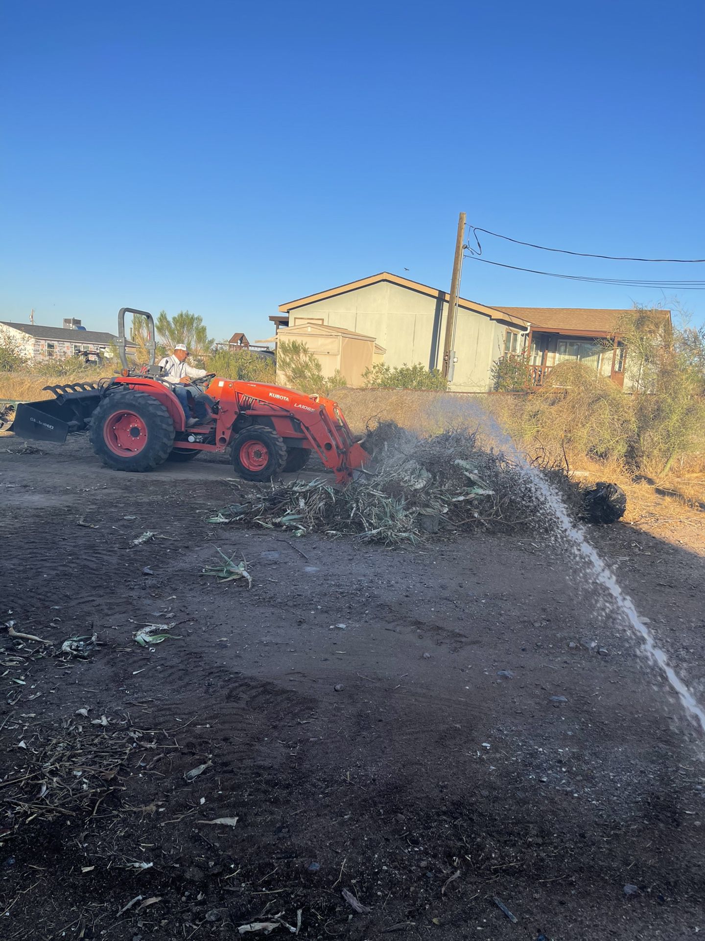 Tractor-skid Steer-excavator-and Dump Trailer Work