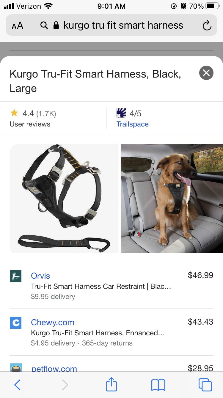 Kurgo True fit Harness/Seat Belt